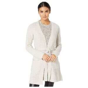NWT BB Dakota Oatmeal Belting Point Fuzzy Rib Knit Duster Cardigan Cozy